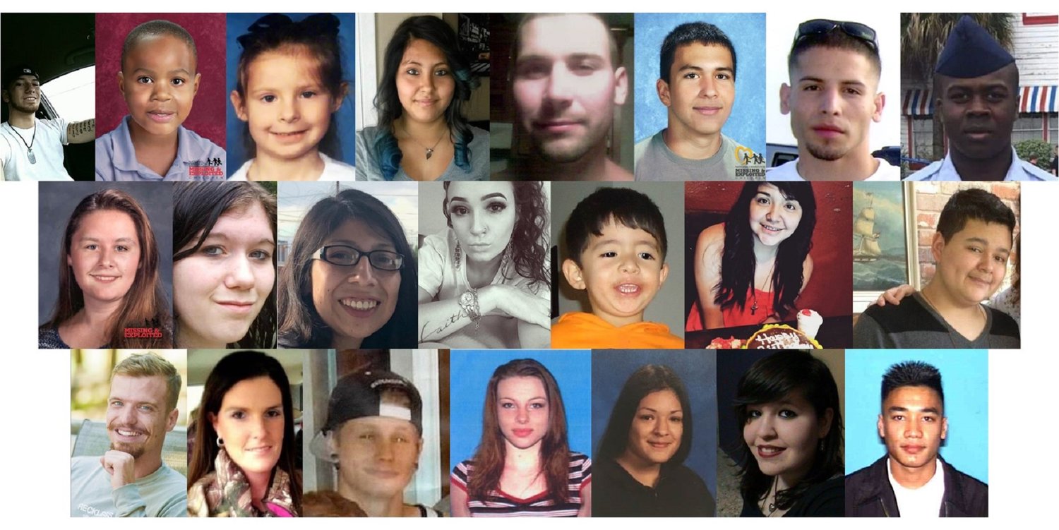 Faces of those still missing.